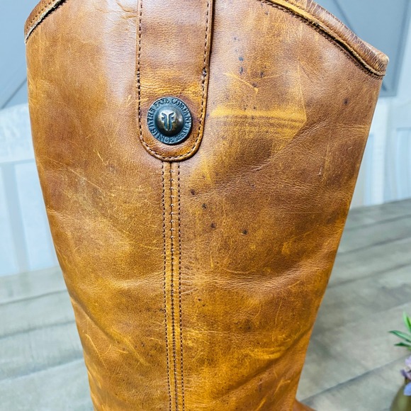 FRYE Melissa Button Cognac Boots Women's Size 9B - Picture 7 of 12